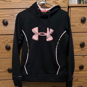 Under Armour Black Hoodie with Pink Accents
